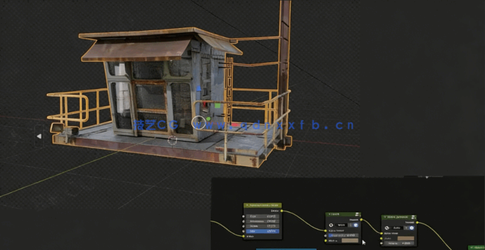 Blender赛博朋克咖啡吧场景完整制作流程视频教程(图4) Blender赛博朋克咖啡吧场景完整制作流程视频教程(图4)