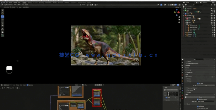 Blender从零打造逼真霸王龙全流程视频教程(图4) Blender从零打造逼真霸王龙全流程视频教程(图4)