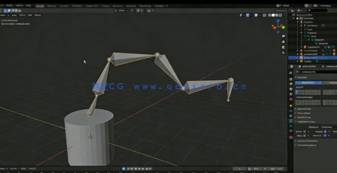 Blender 3D角色骨骼绑定动画终极指南视频教程(图2) Blender 3D角色骨骼绑定动画终极指南视频教程(图2)