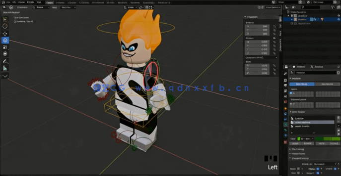Blender 3D角色骨骼绑定动画终极指南视频教程(图6) Blender 3D角色骨骼绑定动画终极指南视频教程(图6)
