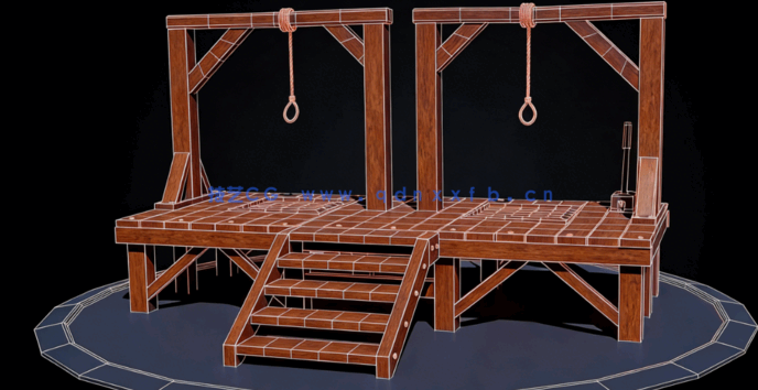 Blender与UE5中世纪绞刑架实例制作视频教程(图3) Blender与UE5中世纪绞刑架实例制作视频教程(图3)