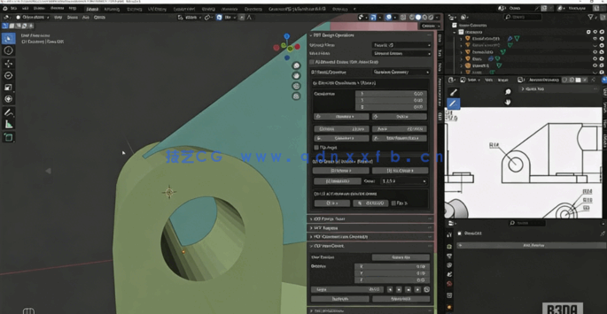 Blender建筑机械工程精准建模核心技术训练视频教程(图5) Blender建筑机械工程精准建模核心技术训练视频教程(图5)