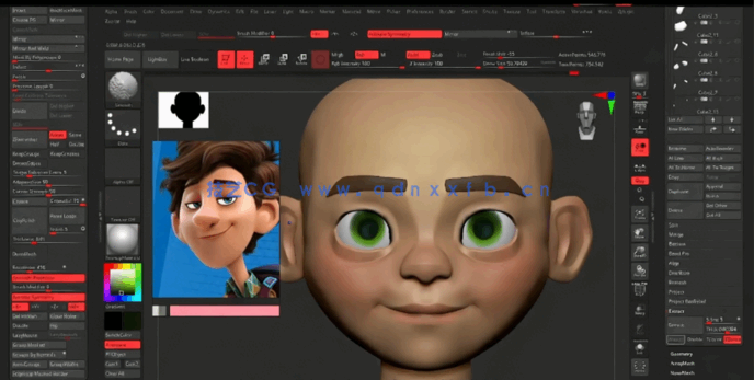 ZBrush卡通角色设计从建模到渲染完整制作流程视频教(图3) ZBrush卡通角色设计从建模到渲染完整制作流程视频教(图3)