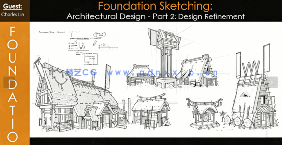 PS初学者建筑素描线稿绘制工作流程视频教程(图3) PS初学者建筑素描线稿绘制工作流程视频教程(图3)
