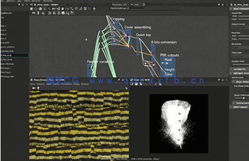 Substance Designer逼真羽毛PBR纹理实例制作视频教程(图1) Substance Designer逼真羽毛PBR纹理实例制作视频教程(图1)