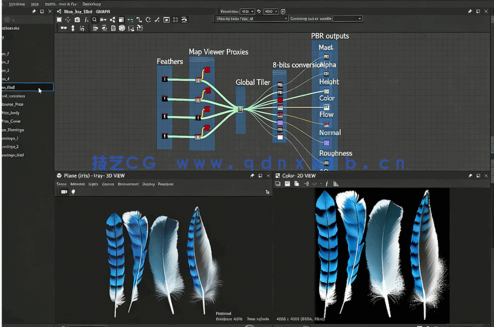 Substance Designer逼真羽毛PBR纹理实例制作视频教程(图2) Substance Designer逼真羽毛PBR纹理实例制作视频教程(图2)