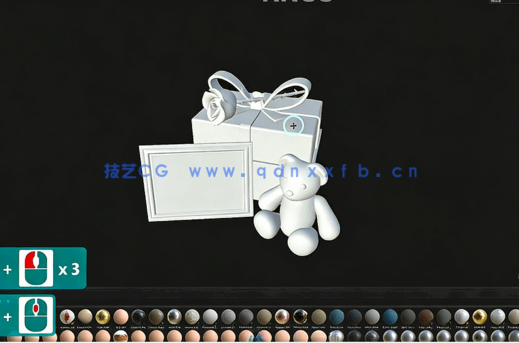 Substance Painter礼物纹理贴图实例制作视频教程(图1) Substance Painter礼物纹理贴图实例制作视频教程(图1)