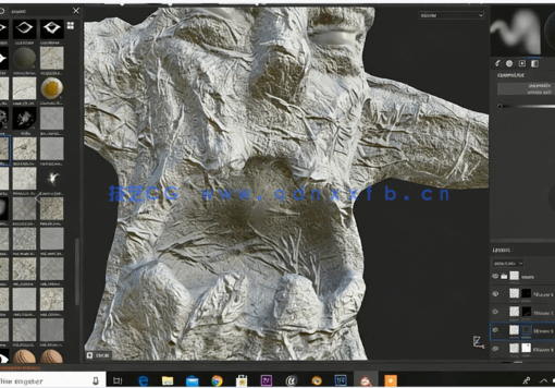 Substance Painter树人纹理贴图绘制训练视频教程(图6) Substance Painter树人纹理贴图绘制训练视频教程(图6)