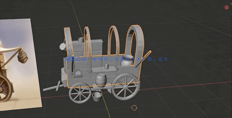 西部马车模型完整制作流程视频教程(图2) Blender西部马车模型完整制作流程视频教程(图2)