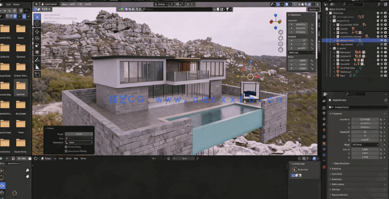 Blender建筑可视化渲染与动画技术训练视频教程(图4) Blender建筑可视化渲染与动画技术训练视频教程(图4)