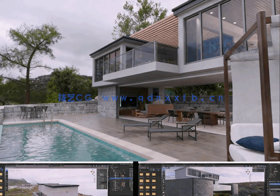Blender建筑可视化渲染与动画技术训练视频教程(图5) Blender建筑可视化渲染与动画技术训练视频教程(图5)