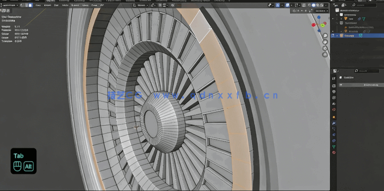 Blender逼真汽车轮胎轮毂实例制作视频教程(图2) Blender逼真汽车轮胎轮毂实例制作视频教程(图2)