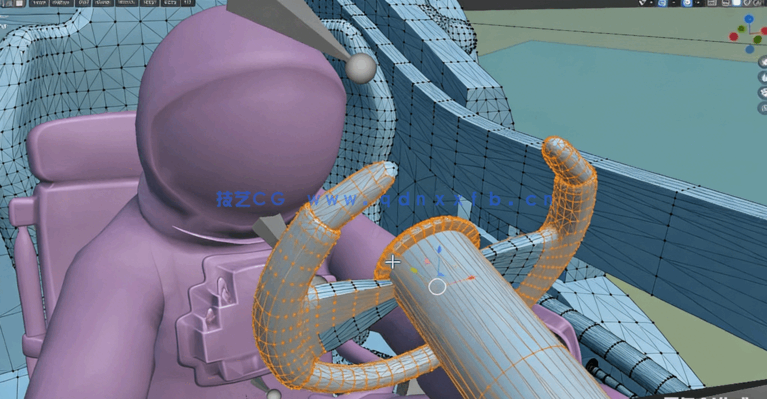 Blender宇航员艺术建模设计工作流视频教程(图4) Blender宇航员艺术建模设计工作流视频教程(图4)