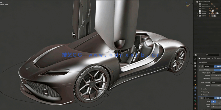 Blender 3D高精度汽车建模制作流程大师班视频教程第二季(图2) Blender 3D高精度汽车建模制作流程大师班视频教程第二季(图2)