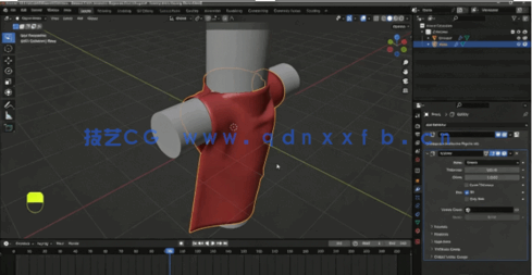 Blender 3D逼真布料仿真技术训练视频教程(图4) Blender 3D逼真布料仿真技术训练视频教程(图4)