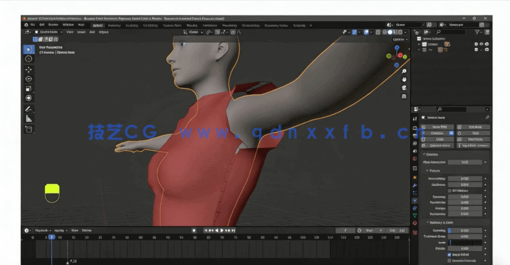 Blender 3D逼真布料仿真技术训练视频教程(图5) Blender 3D逼真布料仿真技术训练视频教程(图5)