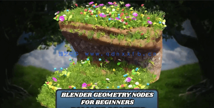 Blender几何节点逼真植物程序化建模制作视频教程(图4) Blender几何节点逼真植物程序化建模制作视频教程(图4)