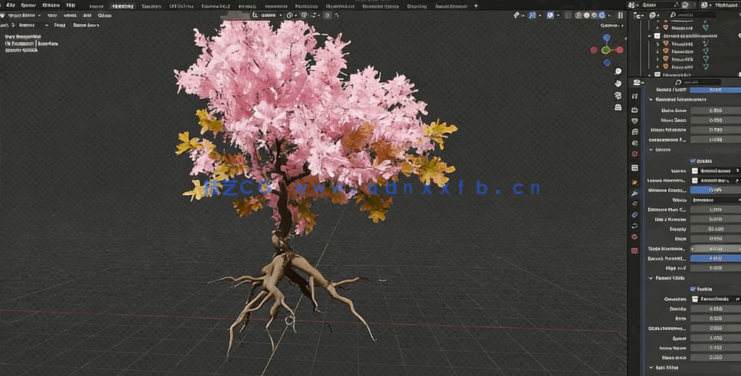 Blender几何节点逼真植物程序化建模制作视频教程(图6) Blender几何节点逼真植物程序化建模制作视频教程(图6)