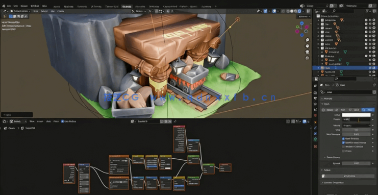 Blender手绘纹理贴图核心j技术视频教程(图4) Blender手绘纹理贴图核心j技术视频教程(图4)