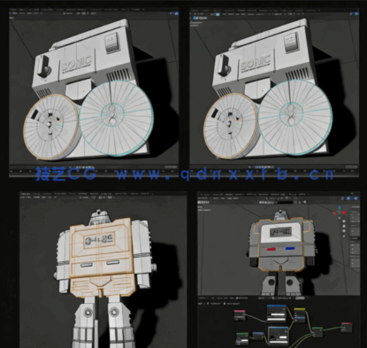 Blender卡通渲染角色三渲二核心技术视频教程(图5) Blender卡通渲染角色三渲二核心技术视频教程(图5)