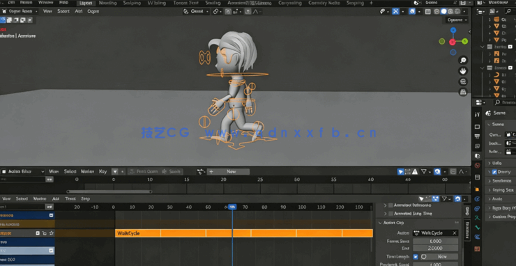 Blender 4.3动画和建模技术全面技能训练视频教程 (图5) Blender 4.3动画和建模技术全面技能训练视频教程 (图5)
