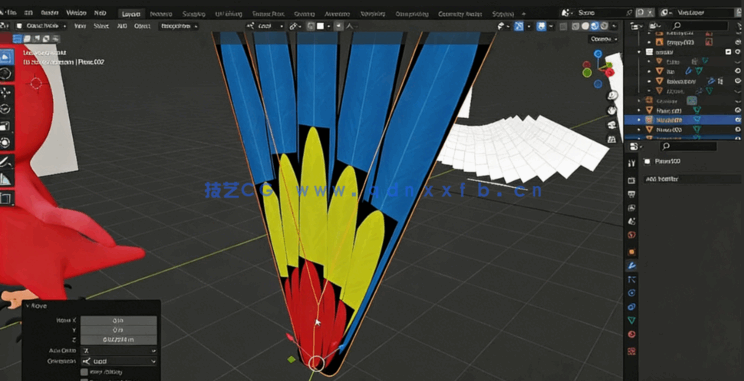Blender从零开始学习鹦鹉角色制作完整流程视频教程(图5) Blender从零开始学习鹦鹉角色制作完整流程视频教程(图5)