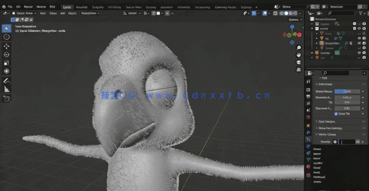 Blender从零开始学习鹦鹉角色制作完整流程视频教程(图6) Blender从零开始学习鹦鹉角色制作完整流程视频教程(图6)