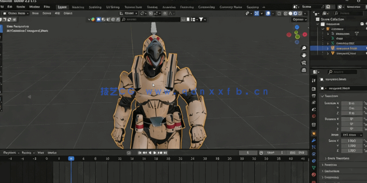 Blender 3D建模与VFX入门技术训练视频教程(图6) Blender 3D建模与VFX入门技术训练视频教程(图6)