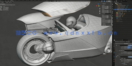 Blender未来科幻赛车概念设计制作流程视频教程(图3) Blender未来科幻赛车概念设计制作流程视频教程(图3)