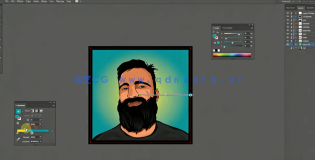 Adobe Illustator CC卡通人像矢量艺术绘画视频教程(图1) Adobe Illustator CC卡通人像矢量艺术绘画视频教程(图1)
