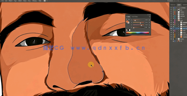 Adobe Illustator CC卡通人像矢量艺术绘画视频教程(图3) Adobe Illustator CC卡通人像矢量艺术绘画视频教程(图3)