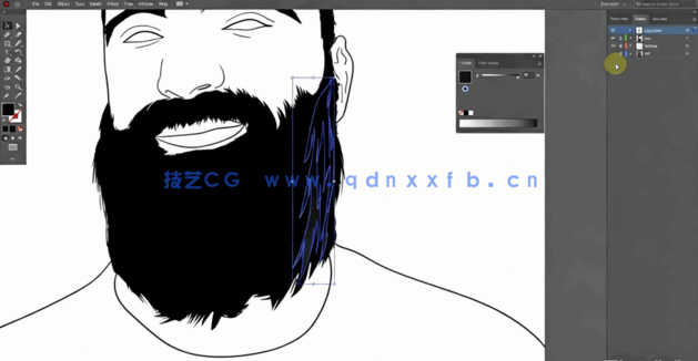 Adobe Illustator CC卡通人像矢量艺术绘画视频教程(图5) Adobe Illustator CC卡通人像矢量艺术绘画视频教程(图5)