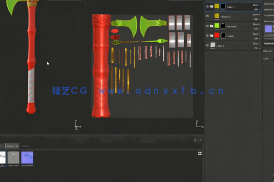 Substance Painter武器道具纹理绘制流程视频教程(图2) Substance Painter武器道具纹理绘制流程视频教程(图2)