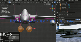 Blender 4 喷气式战斗机F15影视动画完整制作视频教程(图3) Blender 4 喷气式战斗机F15影视动画完整制作视频教程(图3)