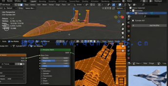 Blender 4 喷气式战斗机F15影视动画完整制作视频教程(图4) Blender 4 喷气式战斗机F15影视动画完整制作视频教程(图4)
