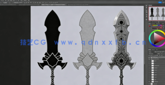 Blender大剑游戏武器资产完整制作流程视频教程(图2) Blender大剑游戏武器资产完整制作流程视频教程(图2)