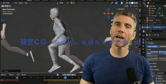 Blender游戏人物角色绑定动画基础核心技术视频教程(图4) Blender游戏人物角色绑定动画基础核心技术视频教程(图4)
