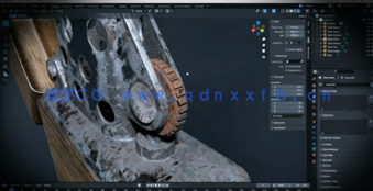 Blender 3.6模型硬表面PBR贴图制作终极技能训练视频教程(图3) Blender 3.6模型硬表面PBR贴图制作终极技能训练视频教程(图3)