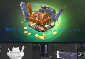 Blender 3.6游戏资产纹理绘制技术视频教程(图1) Blender 3.6游戏资产纹理绘制技术视频教程(图1)