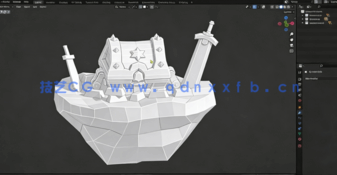 Blender 3.6游戏资产纹理绘制技术视频教程(图2) Blender 3.6游戏资产纹理绘制技术视频教程(图2)
