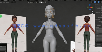 Blender人物角色创建从入门到精通全面指南视频教程(图3) Blender人物角色创建从入门到精通全面指南视频教程(图3)