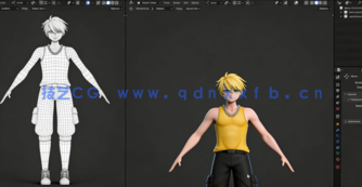 Blender动漫卡通角色完整建模制作流程视频教程(图2) Blender动漫卡通角色完整建模制作流程视频教程(图2)