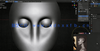 Blender人物角色头部雕刻建模核心技术视频教程(图3) Blender人物角色头部雕刻建模核心技术视频教程(图3)