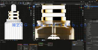 Blender化妆品精华液瓶建模与渲染技术训练视频教程 (图2) Blender化妆品精华液瓶建模与渲染技术训练视频教程 (图2)