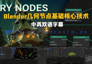 Blender几何节点基础核心技术训练视频教程(图1) Blender几何节点基础核心技术训练视频教程(图1)