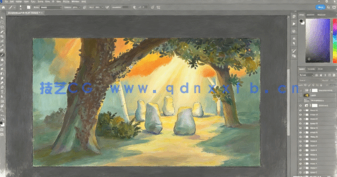 Blender 3D森林景深插画完整制作流程视频教程(图4) Blender 3D森林景深插画完整制作流程视频教程(图4)