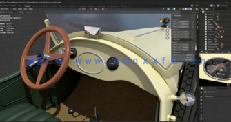 Blender经典老爷车完整建模制作流程视频教程(图3) Blender经典老爷车完整建模制作流程视频教程(图3)