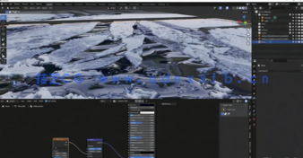 Blender唯美薰衣草瀑布场景制作流程视频教程(图2) Blender唯美薰衣草瀑布场景制作流程视频教程(图2)