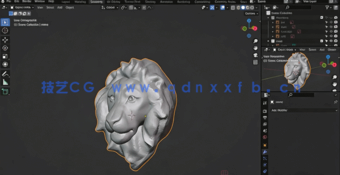 Blender数字肖像角色雕刻艺术技能训练视频教程(图5) Blender数字肖像角色雕刻艺术技能训练视频教程(图5)