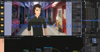 Blender卡通渲染动漫角色完整制作流程视频教程 (图2) Blender卡通渲染动漫角色完整制作流程视频教程 (图2)